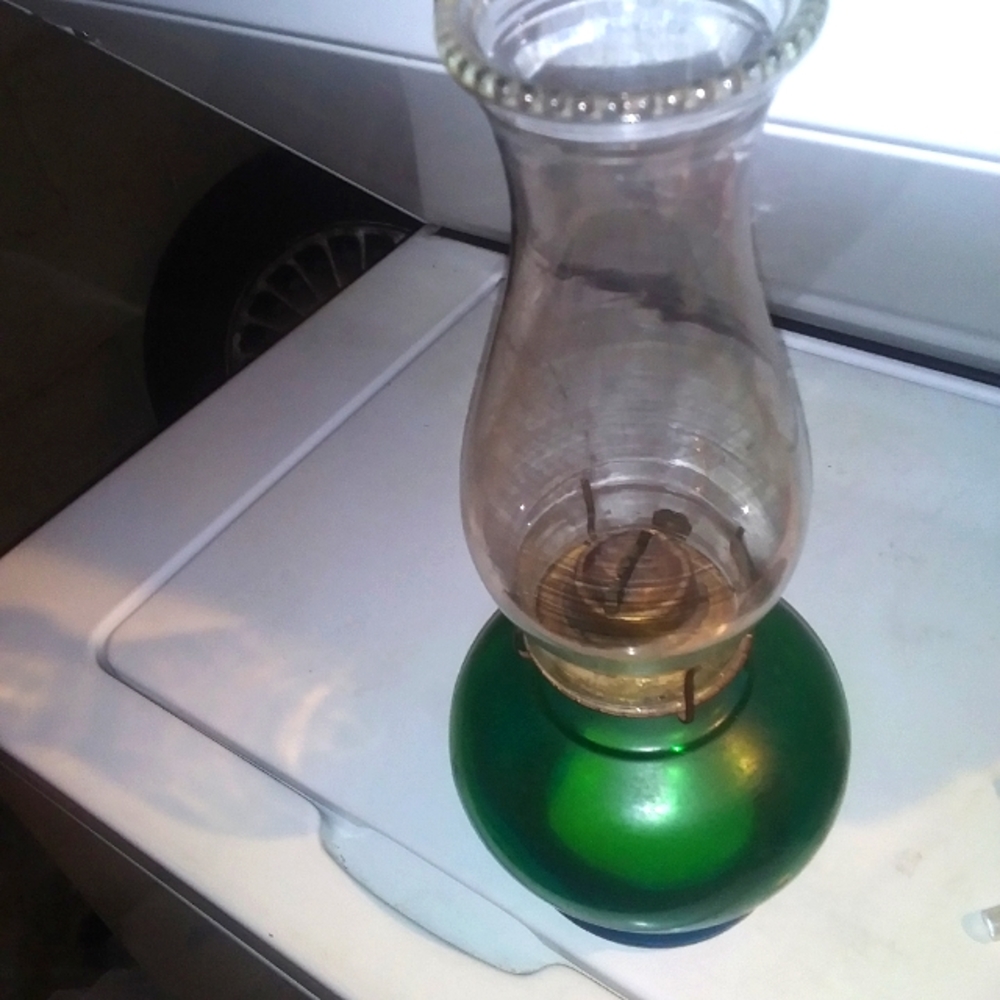 Antique Eagle oil lamp